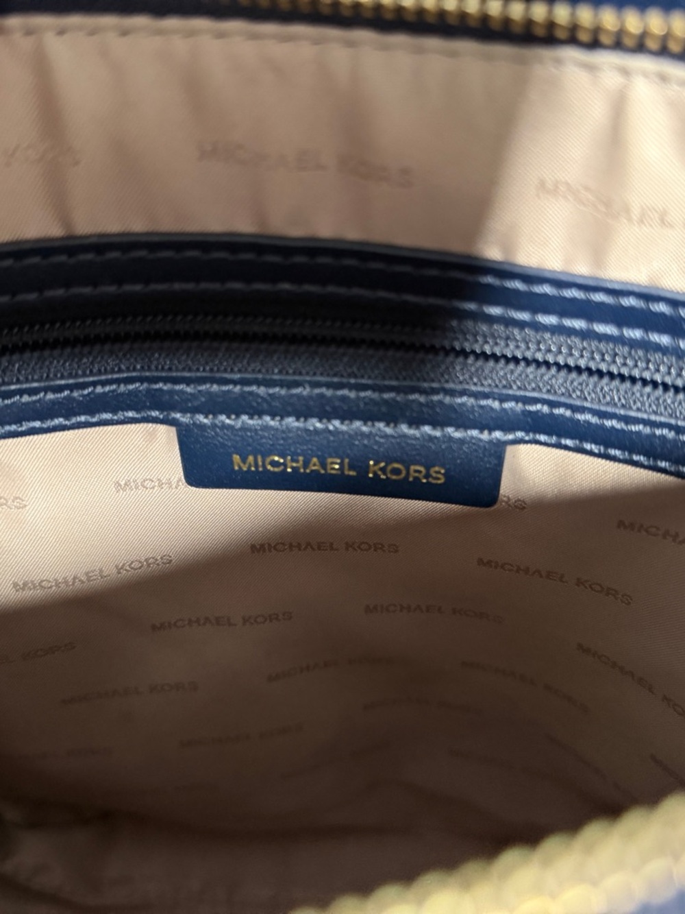 Michael Kors Mercer Pebbled Leather Tote - Admiral Blue - Picture 8 of 8
